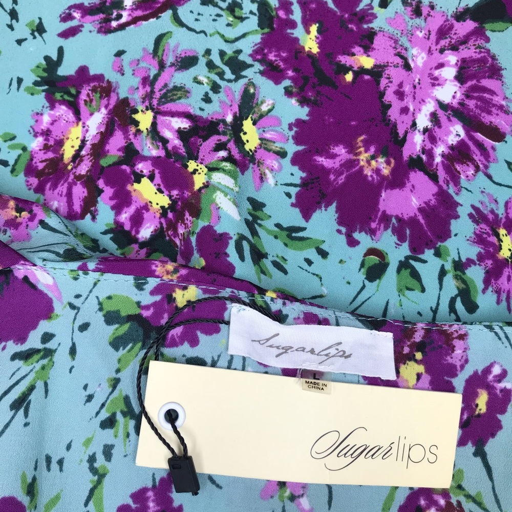 Sugarlips Ruffle Floral Print Women’s Mini Dress - M/L - Picture 14 of 16